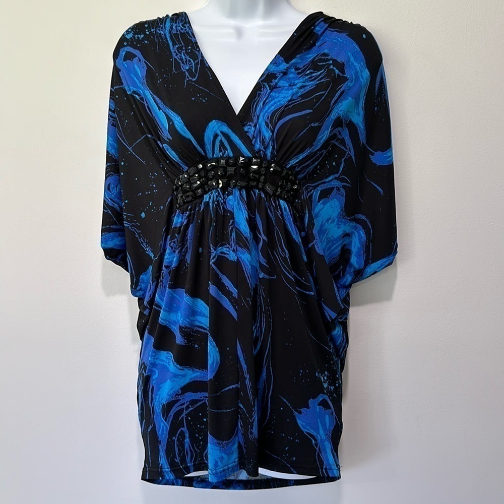 Butterfly sleeve studded blouse